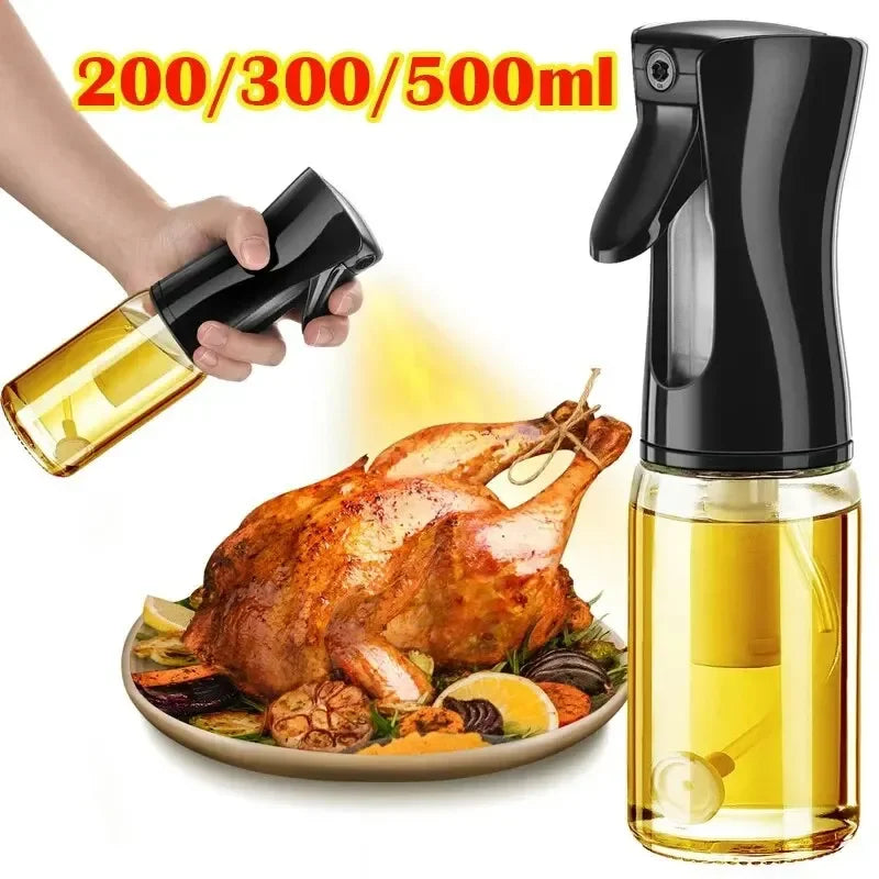 1Pc 200/300/500ML Oil Spray Pot Kitchen Household Edible Olive Oil Spray Bottle Atomized Misty Oil Tank Air Fryer Spray Bottle