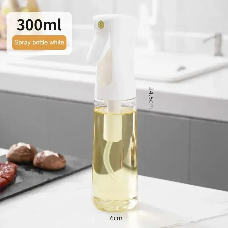 1Pc 200/300/500ML Oil Spray Pot Kitchen Household Edible Olive Oil Spray Bottle Atomized Misty Oil Tank Air Fryer Spray Bottle