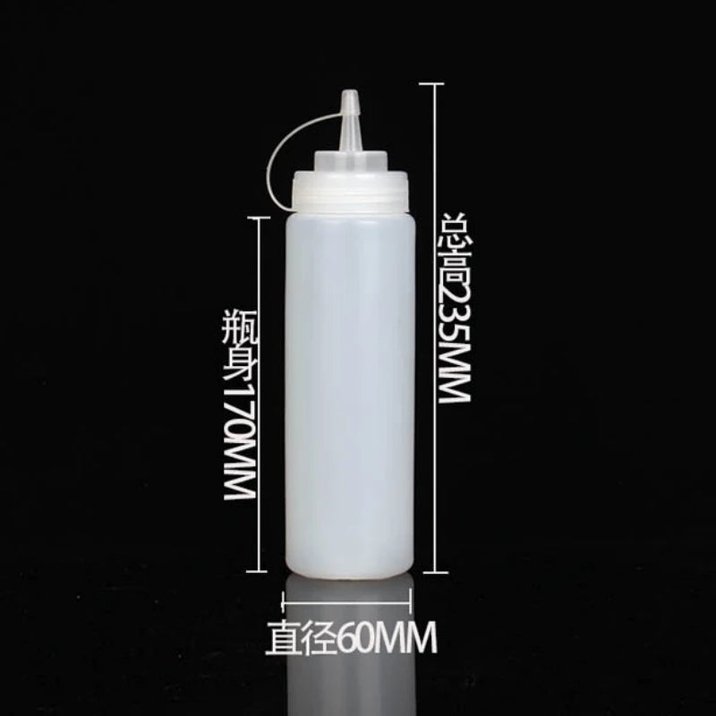 Large Squeeze Condiment Bottles with Nozzles Ketchup BBQ Sauces Olive Oil Bottle Dispenser Squeeze Sauce Bottle Kitchen Gadget