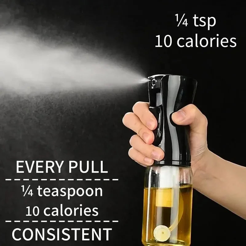 1Pc 200/300/500ML Oil Spray Pot Kitchen Household Edible Olive Oil Spray Bottle Atomized Misty Oil Tank Air Fryer Spray Bottle