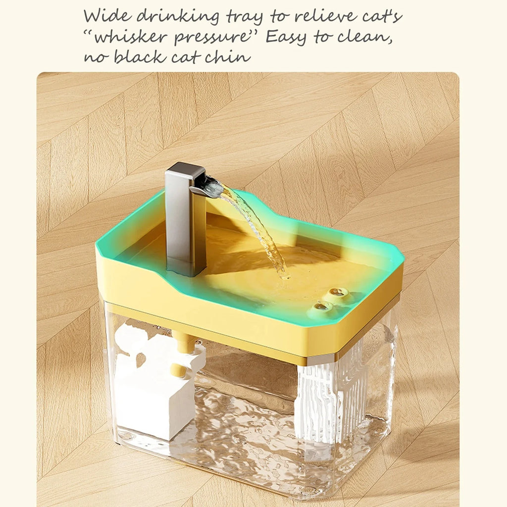 1.5L Cat Water Dispenser with Pump Filtered Water Mute Water Shortage Auto Power off Automatic Circulating Flow Drinker