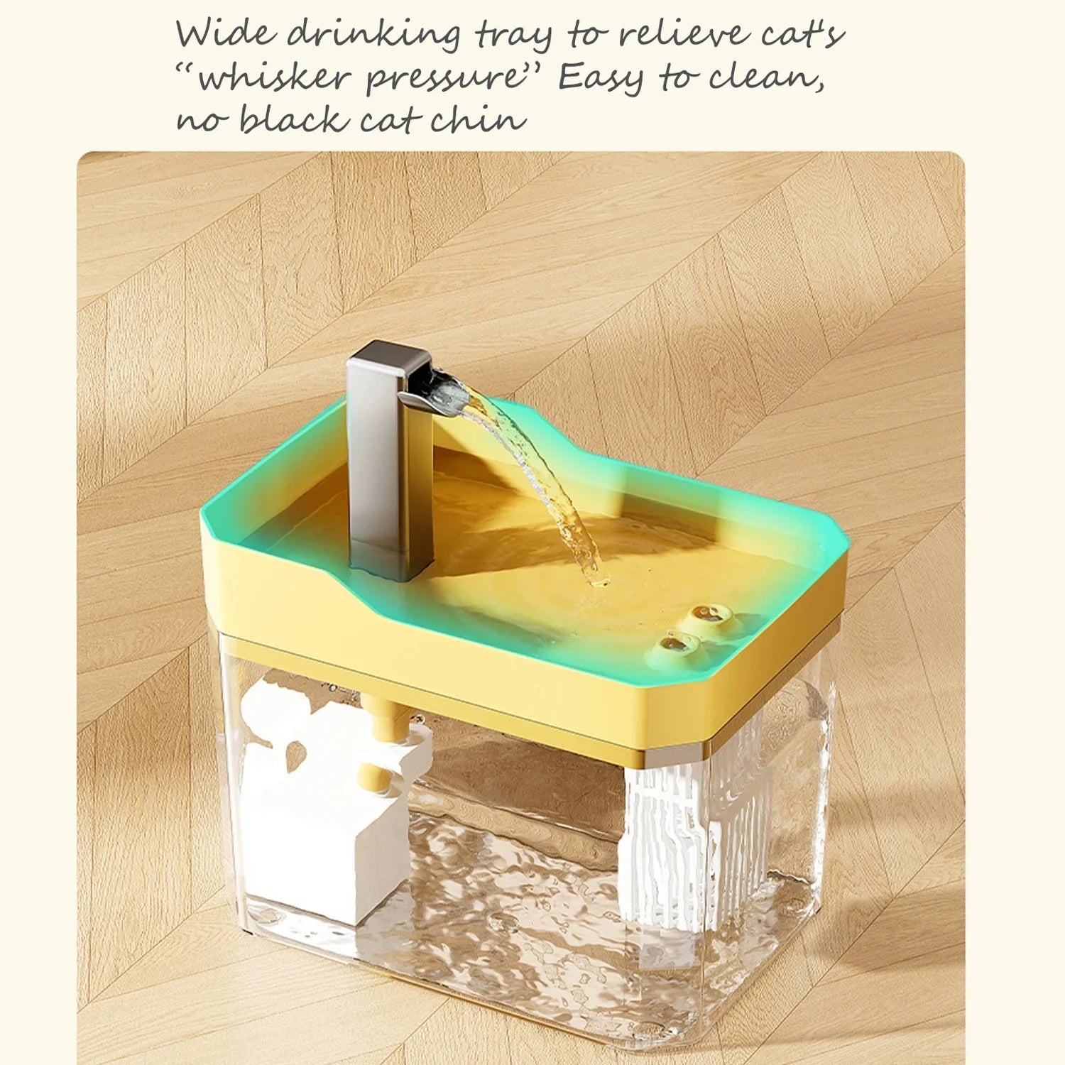1.5L Cat Water Dispenser with Pump Filtered Water Mute Water Shortage Auto Power off Automatic Circulating Flow Drinker