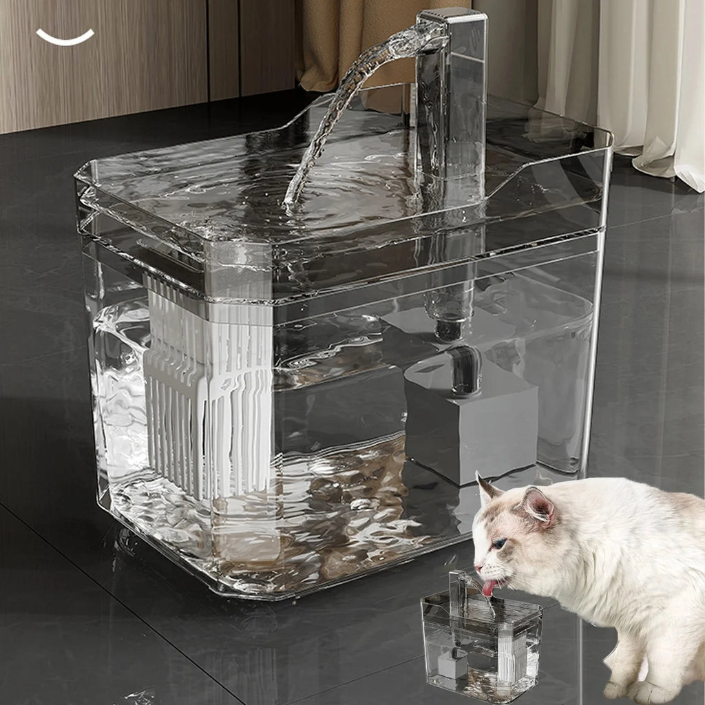 1.5L Cat Water Dispenser with Pump Filtered Water Mute Water Shortage Auto Power off Automatic Circulating Flow Drinker