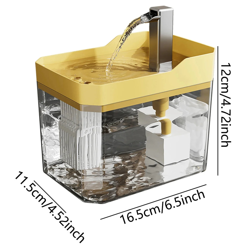1.5L Cat Water Dispenser with Pump Filtered Water Mute Water Shortage Auto Power off Automatic Circulating Flow Drinker