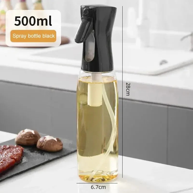 1Pc 200/300/500ML Oil Spray Pot Kitchen Household Edible Olive Oil Spray Bottle Atomized Misty Oil Tank Air Fryer Spray Bottle
