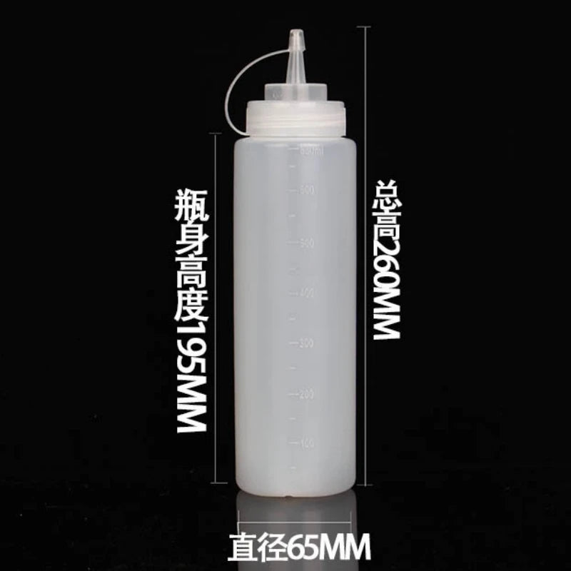 Large Squeeze Condiment Bottles with Nozzles Ketchup BBQ Sauces Olive Oil Bottle Dispenser Squeeze Sauce Bottle Kitchen Gadget