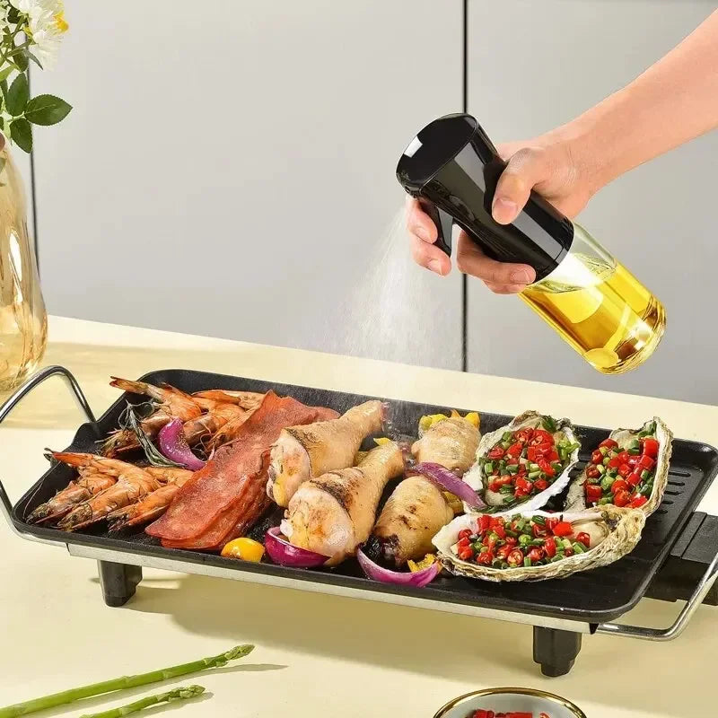 1Pc 200/300/500ML Oil Spray Pot Kitchen Household Edible Olive Oil Spray Bottle Atomized Misty Oil Tank Air Fryer Spray Bottle