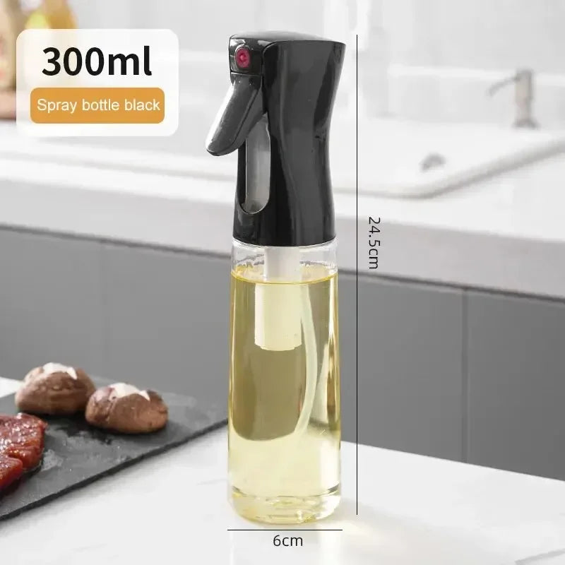 1Pc 200/300/500ML Oil Spray Pot Kitchen Household Edible Olive Oil Spray Bottle Atomized Misty Oil Tank Air Fryer Spray Bottle